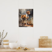 Amerikaans Engels Coonhound Dog Art Print Poster (Keuken)