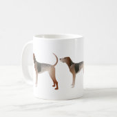 Amerikaans Engels Coonhound Dog Silhouette Koffiemok (Voorkant links)