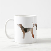 Amerikaans Engels Coonhound Dog Silhouette Koffiemok (Links)