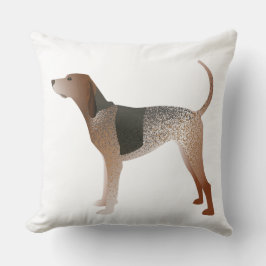 Amerikaans Engels Coonhound Dog Silhouette Kussen