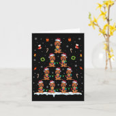 Amerikaans Engels Coonhound Dog Xmas Tree Light vo Kaart (Gele Bloem)