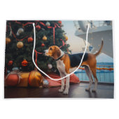 Amerikaans Engels Foxhound Christmas Cruise Vakant Groot Cadeauzakje (Voorkant)
