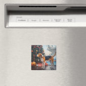 Amerikaans Engels Foxhound Christmas Cruise Vakant Magneet (Insitu (Vaatwasser))