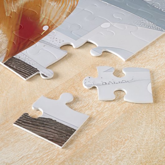 Amerikaans Engels Foxhound Dog Winter Christmas Jo Legpuzzel (Zijkant)