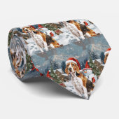 Amerikaans Engels Foxhound Dog Winter Christmas Jo Stropdas (Opgerold)