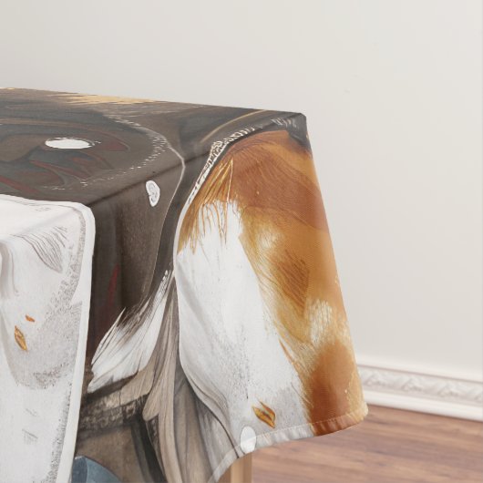 Amerikaans Engels Foxhound Dog Winter Christmas Jo Tafelkleed (Voorbeeld)