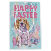 Amerikaans Engels Foxhound Happy Easter Medium Cadeauzakje (Voorkant)