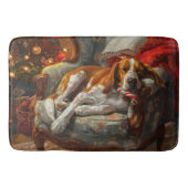 Amerikaans Engels Foxhound Hondenkerstfeest Badmat (Voorkant)