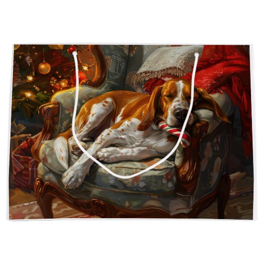 Amerikaans Engels Foxhound Hondenkerstfeest Groot Cadeauzakje (Voorkant)