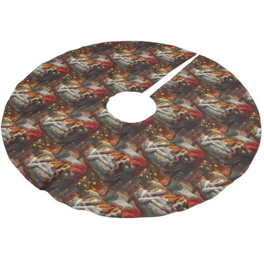 Amerikaans Engels Foxhound Hondenkerstfeest Kerstboom Rok (Gekanteld)