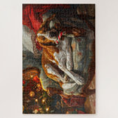 Amerikaans Engels Foxhound Hondenkerstfeest Legpuzzel (Verticaal)