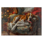 Amerikaans Engels Foxhound Hondenkerstfeest Snijplank (Voorkant)