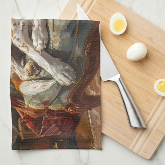 Amerikaans Engels Foxhound Hondenkerstfeest Theedoek (Quarter Fold)