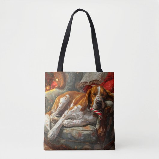 Amerikaans Engels Foxhound Hondenkerstfeest Tote Bag (Voorkant)