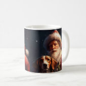 Amerikaans Engels Foxhound Kerstman Kerstmis Koffiemok (Voorkant rechts)