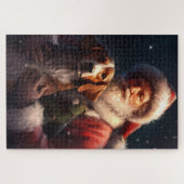 Amerikaans Engels Foxhound Kerstman Kerstmis Legpuzzel (Horizontaal)
