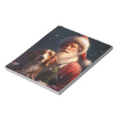 Amerikaans Engels Foxhound Kerstman Kerstmis Notitieblok (Linkerzijde)