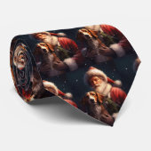 Amerikaans Engels Foxhound Kerstman Kerstmis Stropdas (Opgerold)