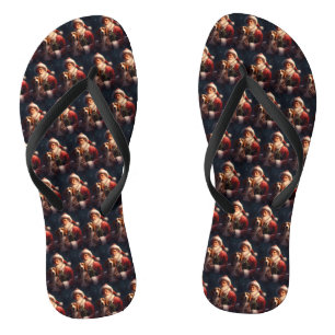 Amerikaans Engels Foxhound Kerstman Kerstmis Teenslippers
