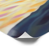 Amerikaans Engels Foxhound on Beach, zomercadeau Perfect Poster (Hoek)