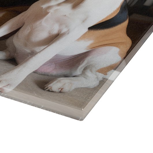 Amerikaans Engels Foxhound open haard Kerstmis Snijplank (Hoek)