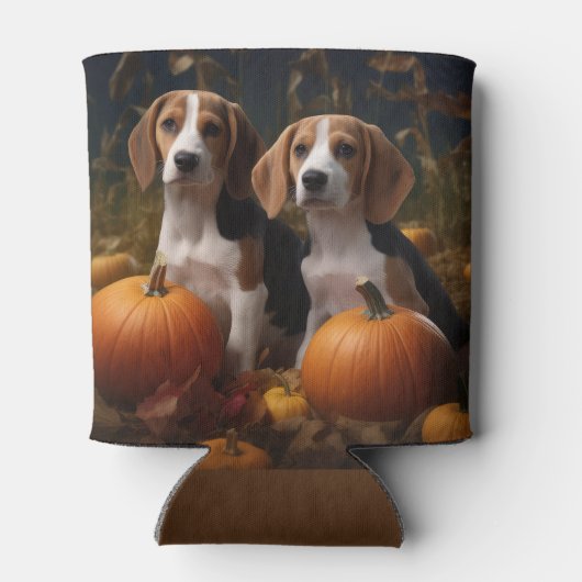 Amerikaans Engels Foxhound Puppy Herfst Delight Blikjeskoeler (Achterkant)