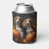 Amerikaans Engels Foxhound Puppy Herfst Delight Blikjeskoeler (Blikje Achterkant)