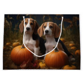 Amerikaans Engels Foxhound Puppy Herfst Delight Groot Cadeauzakje (Voorkant)
