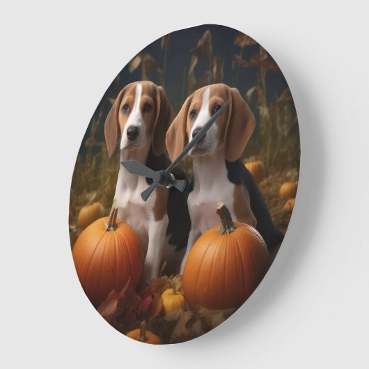 Amerikaans Engels Foxhound Puppy Herfst Delight Grote Klok (Hoek)