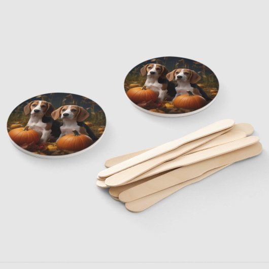 Amerikaans Engels Foxhound Puppy Herfst Delight Handwaaier (Niet-gemonteerd)