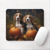 Amerikaans Engels Foxhound Puppy Herfst Delight Muismat (Met muis)