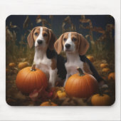 Amerikaans Engels Foxhound Puppy Herfst Delight Muismat (Voorkant)