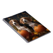 Amerikaans Engels Foxhound Puppy Herfst Delight Notitieboek (Rechterzijde)