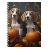 Amerikaans Engels Foxhound Puppy Herfst Delight Notitieboek (Voorkant)