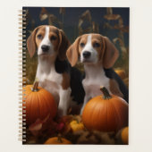 Amerikaans Engels Foxhound Puppy Herfst Delight Planner (Voorkant)