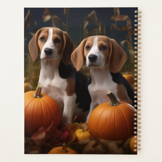 Amerikaans Engels Foxhound Puppy Herfst Delight Planner (Achterkant)