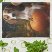 Amerikaans Engels Foxhound Puppy Herfst Delight Theedoek (Gevouwen)