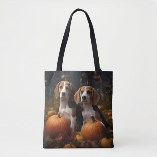 Amerikaans Engels Foxhound Puppy Herfst Delight Tote Bag (Voorkant)