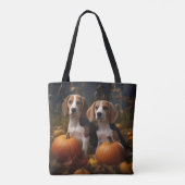 Amerikaans Engels Foxhound Puppy Herfst Delight Tote Bag (Achterkant)