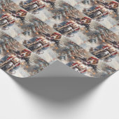 Amerikaans Engels Foxhound Riding Bike Christmas Cadeaupapier (Hoek)