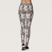 Amerikaans Engels Foxhound Riding Bike Christmas Leggings (Achterkant)