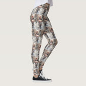 Amerikaans Engels Foxhound Riding Bike Christmas Leggings (Rechts)