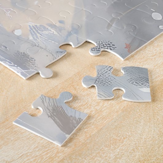 Amerikaans Engels Foxhound Riding Bike Christmas Legpuzzel (Zijkant)