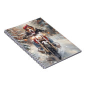 Amerikaans Engels Foxhound Riding Bike Christmas Notitieboek (Rechterzijde)