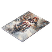 Amerikaans Engels Foxhound Riding Bike Christmas Notitieboek (Linkerzijde)
