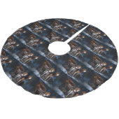 Amerikaans Engels Foxhound Snowy Sleigh Kerstmis Kerstboom Rok (Gekanteld)