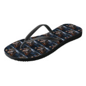 Amerikaans Engels Foxhound Snowy Sleigh Kerstmis Teenslippers (Schuin)