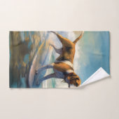 Amerikaans Engels Foxhound Strand Surfen Schilderi Bad Handdoek (Handdoek)