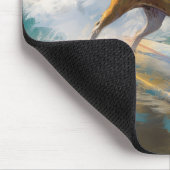 Amerikaans Engels Foxhound Strand Surfen Schilderi Muismat (Hoek)