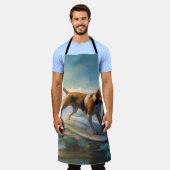 Amerikaans Engels Foxhound Strand Surfen Schilderi Schort (Gedragen)